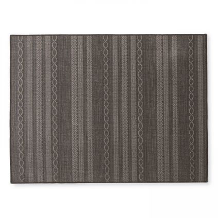 Oviala Rechthoekig tapijt van polypropyleen 120x160 cm zwart