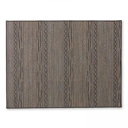 Oviala Urda Rechthoekig tapijt van polypropyleen 120x160 cm zwart 2