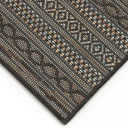 Oviala Urda Rechthoekig tapijt van polypropyleen 120x160 cm zwart 4