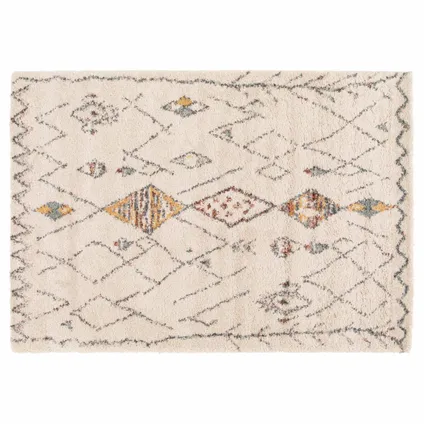 Oviala Calista Rechthoekig tapijt van polypropyleen met etnisch patroon, 100 x 150 cm