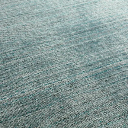 Oviala Loop Rechthoekig bedrukt lichtblauw gemêleerd chenille tapijt 120 x 170 cm 2