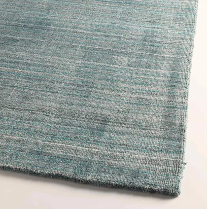 Oviala Rechthoekig bedrukt lichtblauw gemêleerd chenille tapijt 120 x 170 cm 3