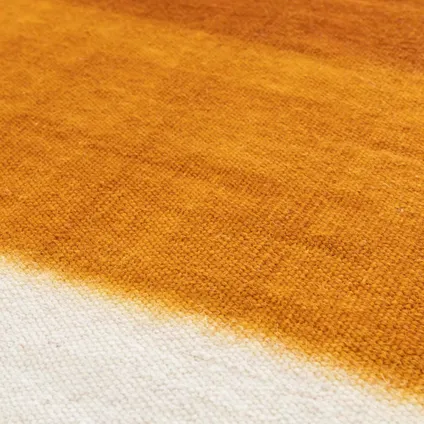 Oviala Duna Rechthoekig tapijt van geweven wol in geel/oranje, 160 x 230 cm 3