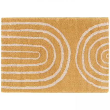 Oviala Rechthoekig tapijt met regenboogpatroon Geel 120 x 170 cm