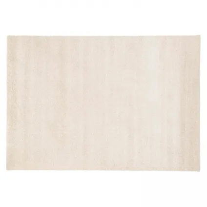 Oviala Effen tapijt met lange polypropyleen haren, 160 x 230 cm, crème
