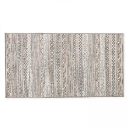 Oviala Urda Rechthoekig tapijt van polypropyleen, 80x150 cm, grijs