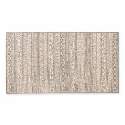 Oviala Urda Rechthoekig tapijt van polypropyleen, 80x150 cm, grijs 2