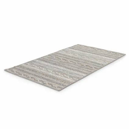 Oviala Urda Rechthoekig tapijt van polypropyleen, 80x150 cm, grijs 3