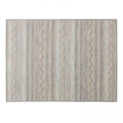 Oviala Rechthoekig tapijt van polypropyleen 120x160 cm grijs