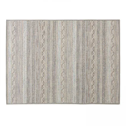 Oviala Rechthoekig tapijt van polypropyleen 120x160 cm grijs