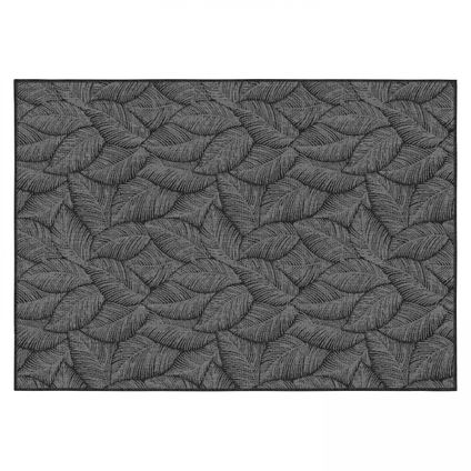 Tapis d'extérieur en polypropylène Oviala Folia 120 x 170 cm noir