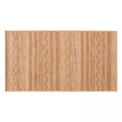 Oviala Urda Rechthoekig tapijt van polypropyleen, 80x150 cm, roestkleurig