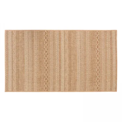 Oviala Urda Rechthoekig tapijt van polypropyleen, 80x150 cm, roestkleurig 2