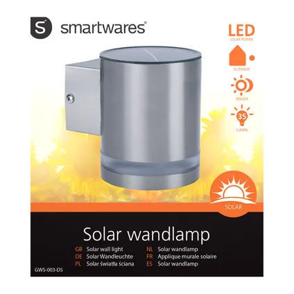 Ranex - Solar Wandlamp LED Zilver 7