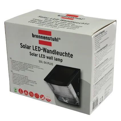 Brennenstuhl - Solar Wandlamp 2 LED Zwart 2