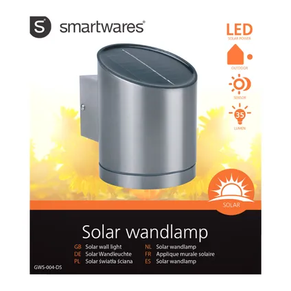 Ranex - Solar Wandlamp LED Zilver 7