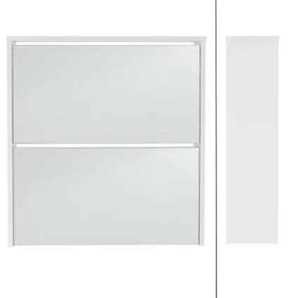 ML-Design Schoenenkast met Spiegel, Wit, 63 x 17 x 67 cm, Hout 3