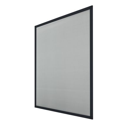 ECD Germany 4x Moustiquaire pour Fenêtre - 100 x 120 cm - Cadre en Aluminium Anthracite