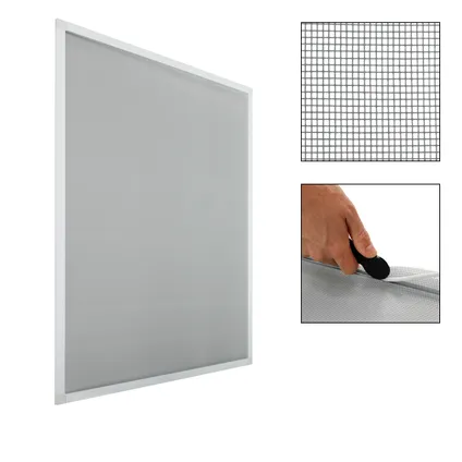 ECD Germany 5x Moustiquaire pour Fenêtre - 80 x 100 cm - Cadre en Aluminium Blanc 3