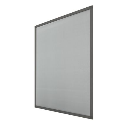 ECD Germany 1x Moustiquaire pour Fenêtre - 100 x 120 cm - Cadre Gris en Aluminium