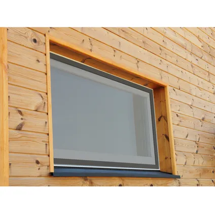 ECD Germany 1x Moustiquaire pour Fenêtre - 100 x 120 cm - Cadre Gris en Aluminium 6