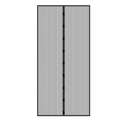 ECD Germany Moustiquaire Porte Noir - 100 x 210 cm - Montage Adhésif sans Perçage ni Vissage