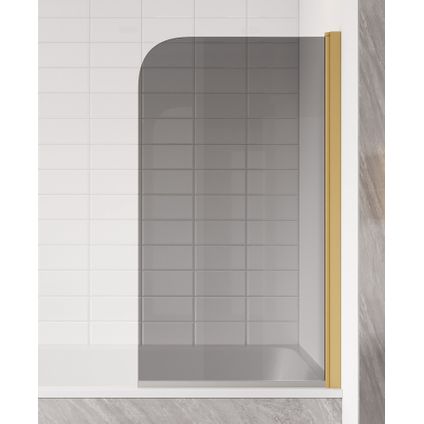 Badplaats Badwand Torino 80 x 140 cm - rookglas - goud - nano coating