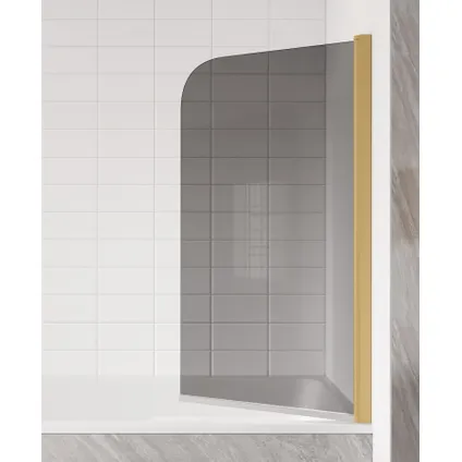 Badplaats Badwand Torino 90 x 140 cm - rookglas - goud - nano coating 2