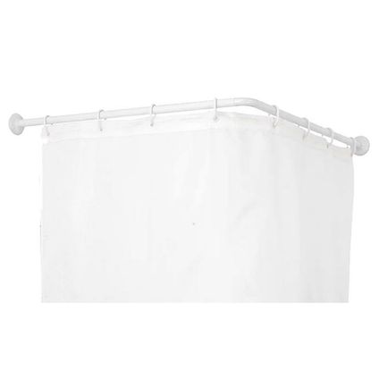 MARBEAUX Rideau de douche anti-moisissure avec anneaux blanc