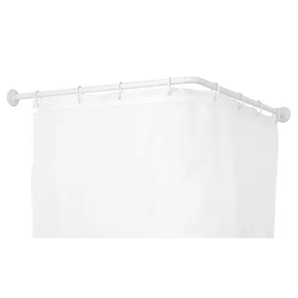 MARBEAUX Rideau de douche anti-moisissure avec anneaux blanc