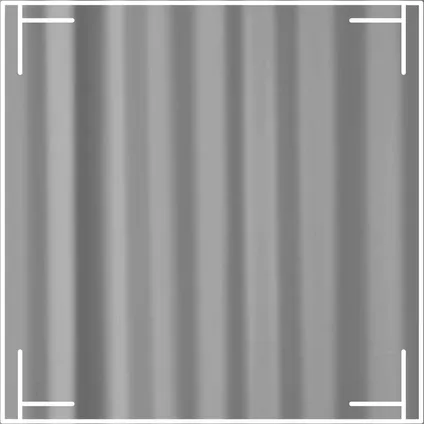 MARBEAUX Douchegordijn Anti Schimmel met Ringen Grijs 180x200 cm 6