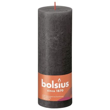 Bolsius Stompkaars Stormy Grey Ø68 mm - Hoogte 19 cm - Donkergrijs - 85 branduren