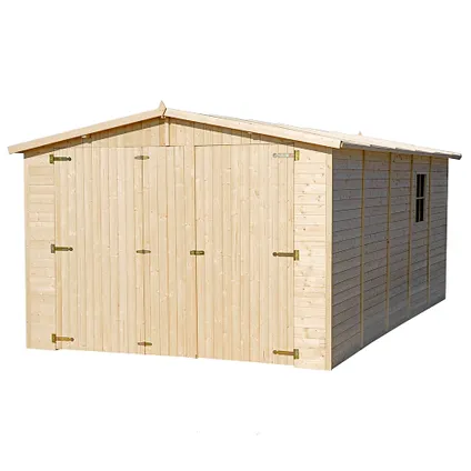 Timbela M101 - Abri de jardin en bois 15 m2 - garage pour une voiture 5