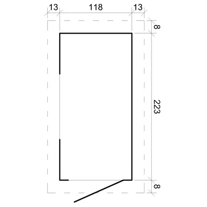 Houten tuinschuurtje 2.63 m2 -met geimpregneerde vloer - Timbela M306+M306G 7