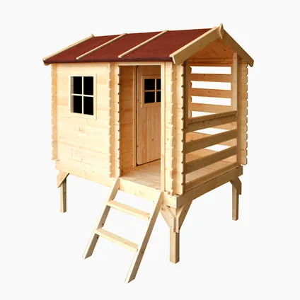 Maison en bois pour enfants - Timbela M501B - 182x146xH205cm/1.1m2 2