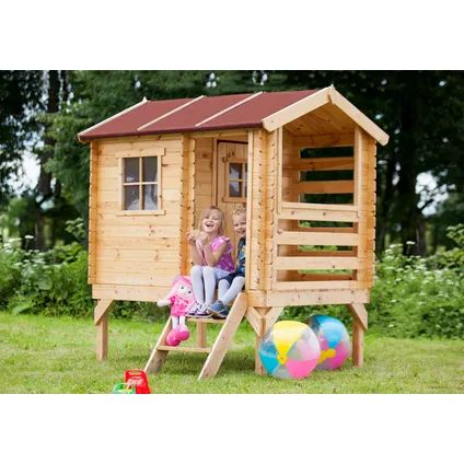 Maison en bois pour enfants - Timbela M501B - 182x146xH205cm/1.1m2 3