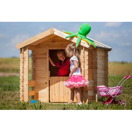 Maison en bois pour enfants - Timbela M501 - 182x146xH145cm/1.1m2 5