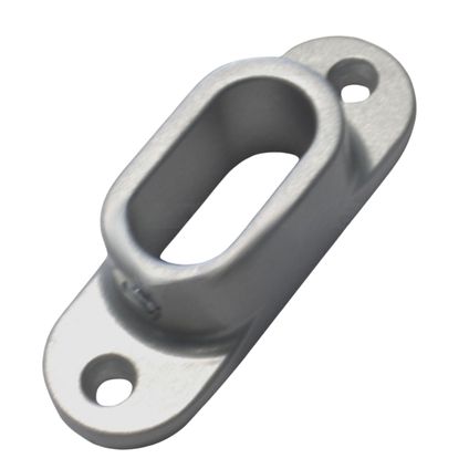 Gardelux - Porte-armoire pour tube ovale - Modèle fermé - Aluminium - 71x22mm - 2 pièces