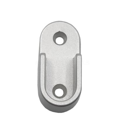 Gardelux - Penderie pour tube ovale - Modèle ouvert - Aluminium - 51x22mm - 2 pièces
