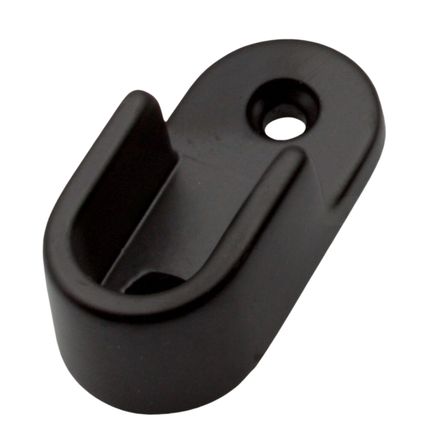 Gardelux - Penderie pour tube ovale - Noir - Modèle ouvert - 51x22mm - 2 pièces
