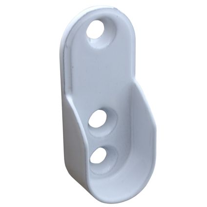 Porte-tringle à vêtements - 30x15 - Blanc - Supports de tringle pour placard - 2 pièces