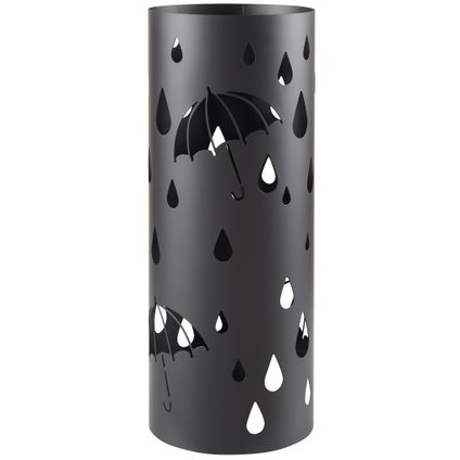 Porte-parapluies robuste de forme ronde - Noir