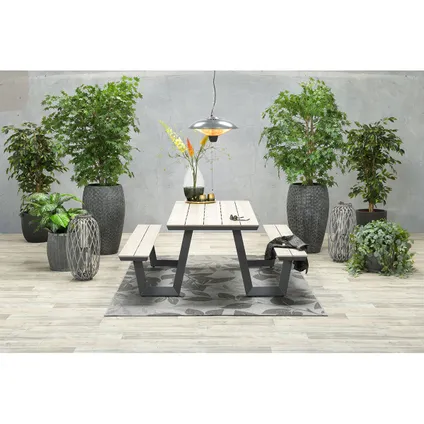 Garden Impressions Sarria table de pique-nique 200 x 90 - gris foncé 2