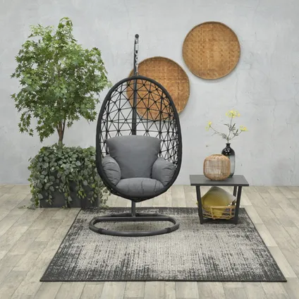 Garden Impressions Hangstoel Panama hangstoel ei - rope zwart 2