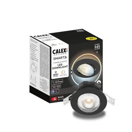 Calex Slimme LED Inbouwspot - Zwart 3