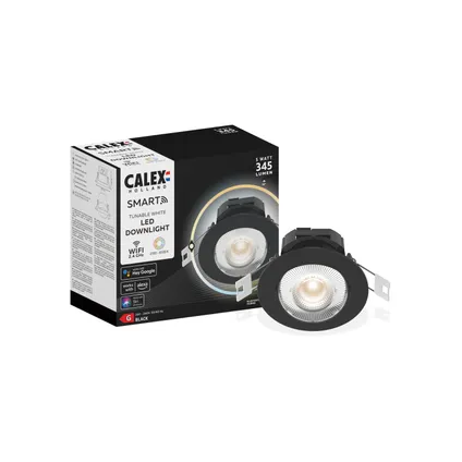 Calex Slimme LED Inbouwspot - Zwart 4