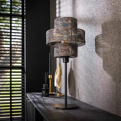 Hoyz Collection - Lampe de Table Lanterne 1L - Noir Marron 3