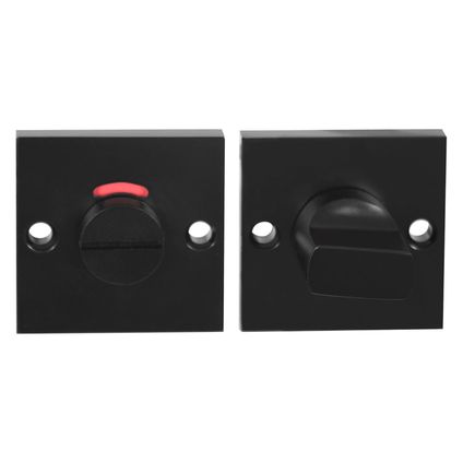 Impresso vierkant rozet Badkamer/Toiletsluiting Mat zwart