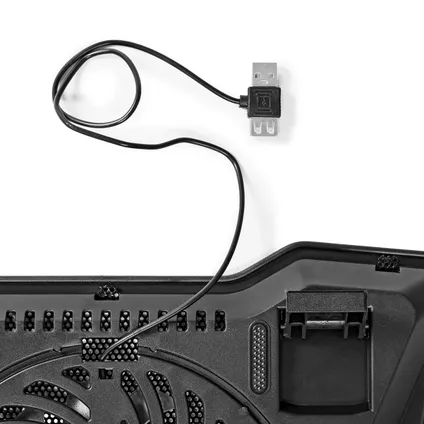 Nedis - Notebook-Standaard | 1 | USB Gevoed | Aantal hoeken: 2 | 17 " | 1500 rpm | LED 9