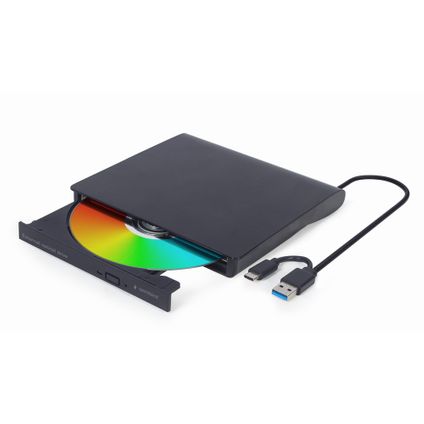 Gembird - Externe USB CD/DVD brander/speler met USB-C